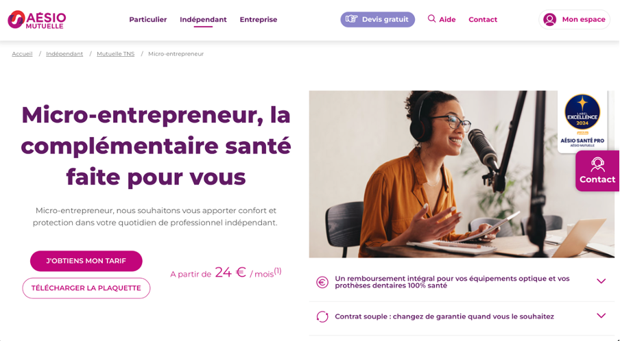 Aesio mutuelle auto-entrepreneur