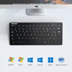 Image produit Clavier sans Fil Mini 2.4G, Ultra-Mince AZERTY