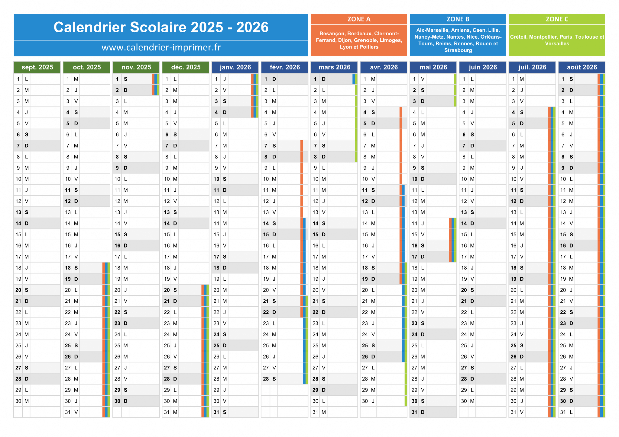 Image article Calendrier Scolaire 2025-2026 : 7 Jours de congés = 22 jours de vacances ! 🏖️